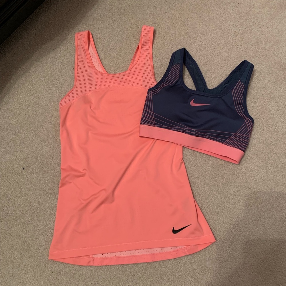 Nike Pro Tank Top and Padded Sports Bra Size XS